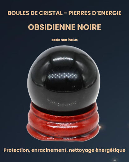 Boule de Cristal 30 mm - Pierre d'énergie (socle en option)