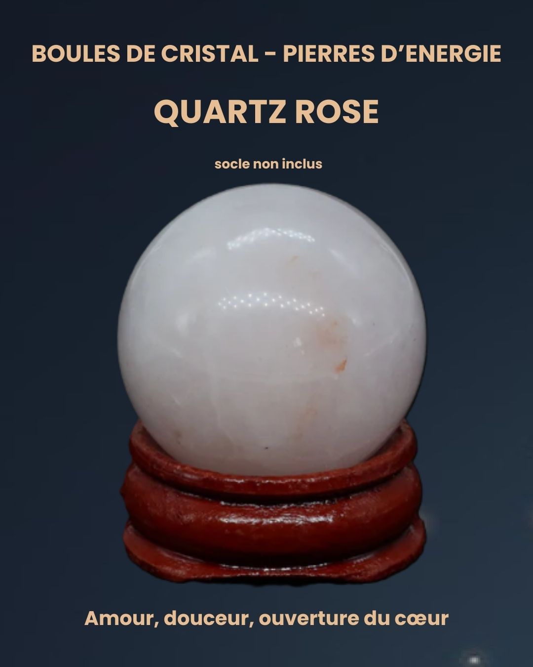 Boule de Cristal 30 mm - Pierre d'énergie (socle en option)