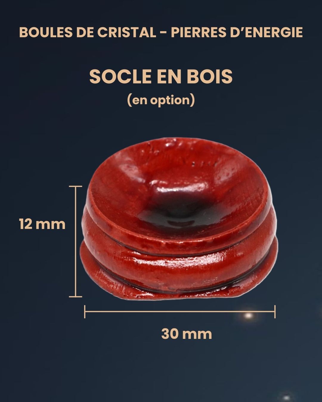 Boule de Cristal 30 mm - Pierre d'énergie (socle en option)