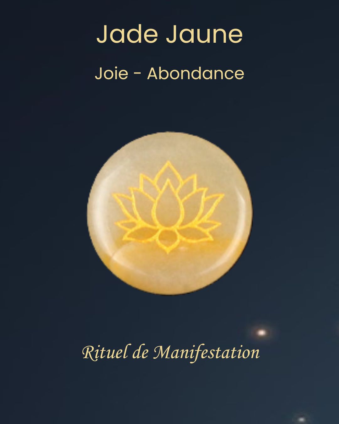 Pierre énergétique gravée Lotus