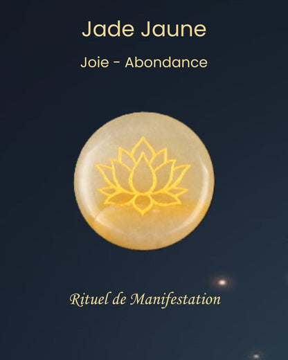 Pierre énergétique gravée Lotus