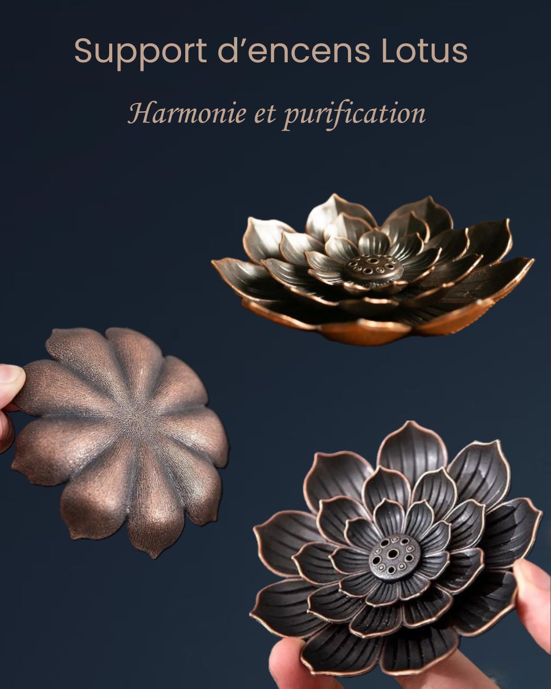 Support d’encens Lotus – Harmonie et purification