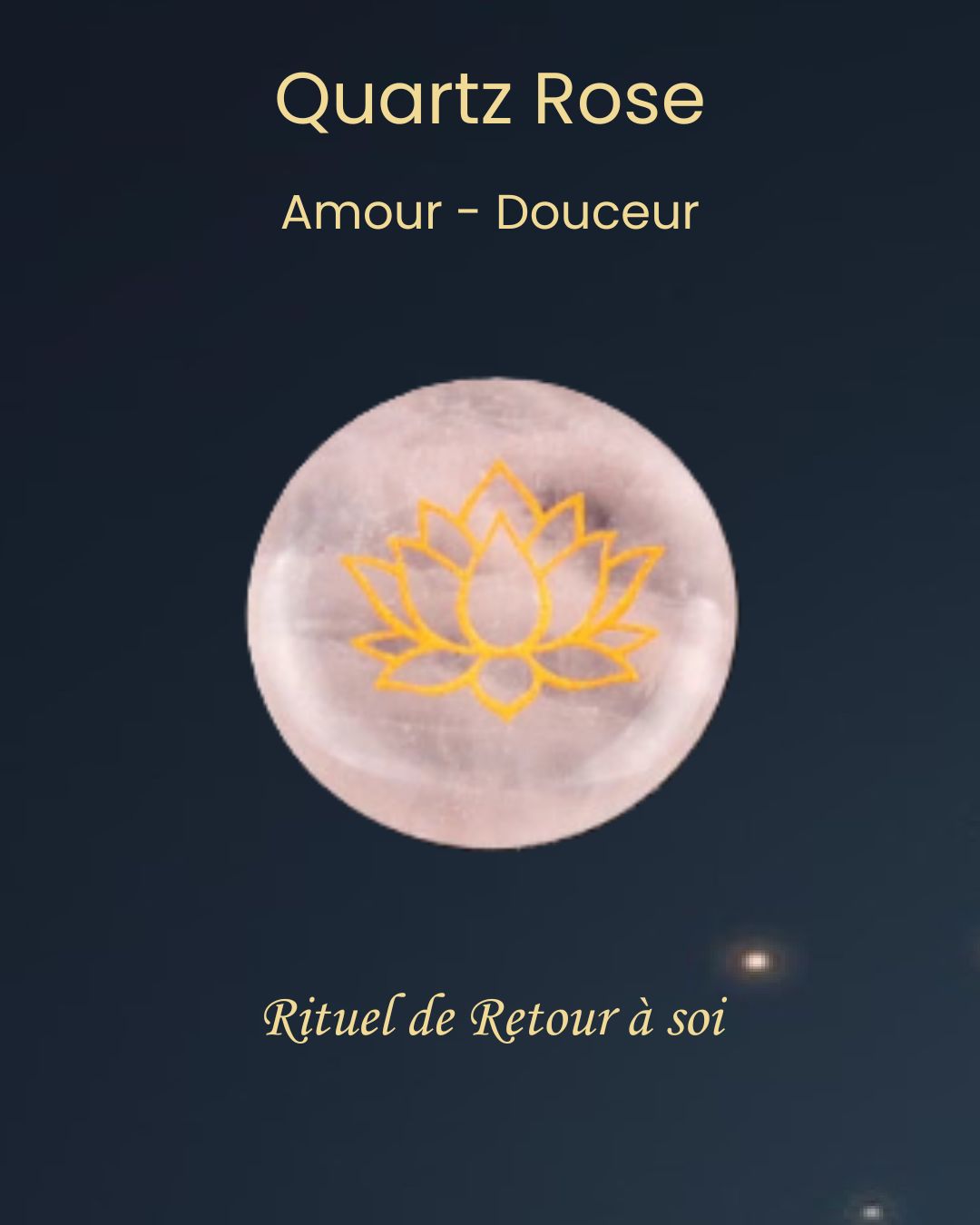 Pierre énergétique gravée Lotus