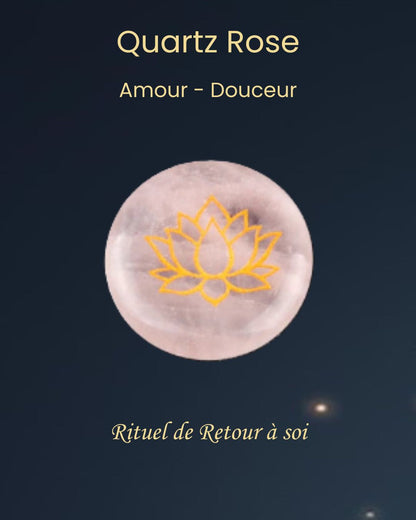 Pierre énergétique gravée Lotus