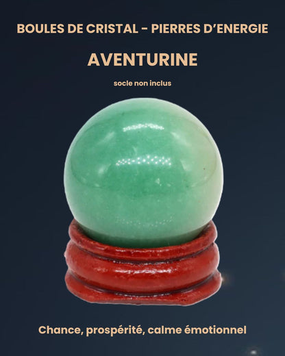 Boule de Cristal 30 mm - Pierre d'énergie (socle en option)