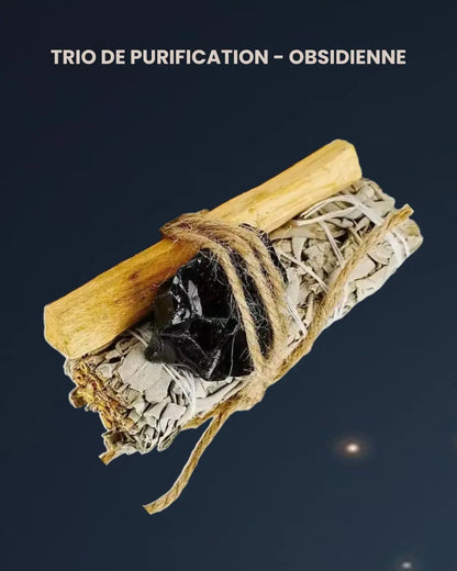Trio de Purification – Sauge, Palo Santo & Pierre
