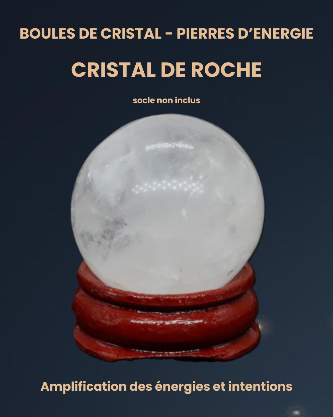Boule de Cristal 30 mm - Pierre d'énergie (socle en option)