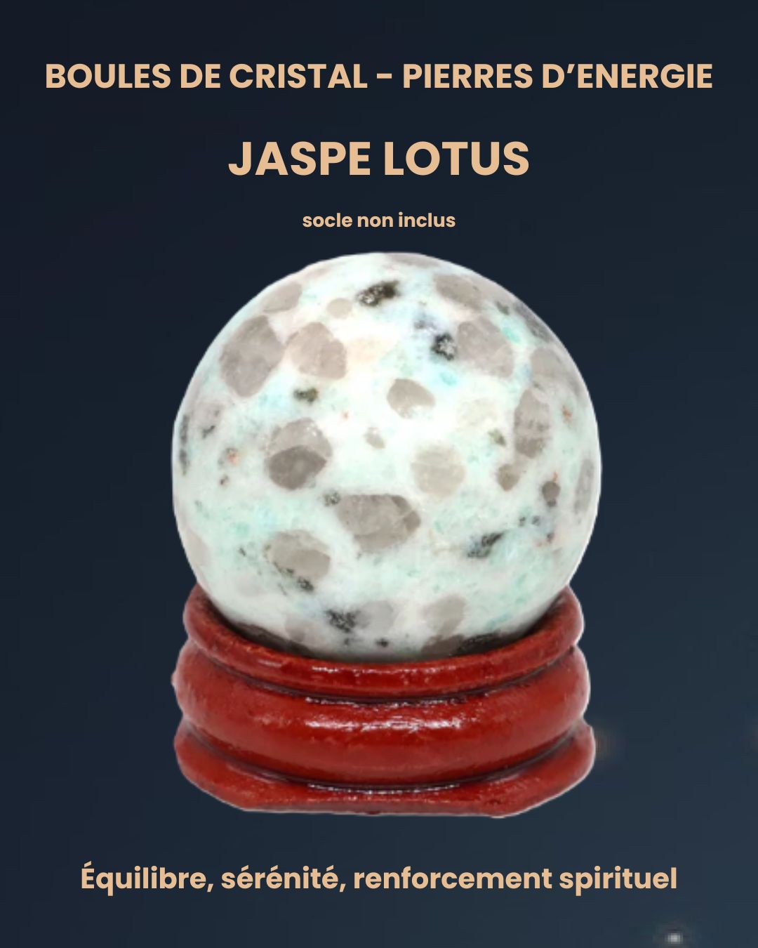 Boule de Cristal 30 mm - Pierre d'énergie (socle en option)