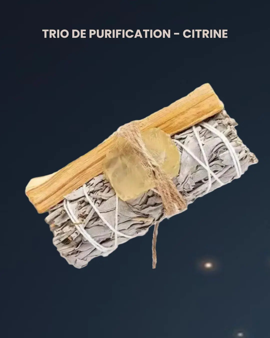 Trio de Purification – Sauge, Palo Santo & Pierre